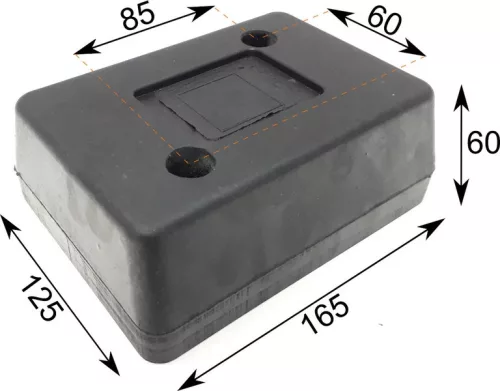 Tampon din cauciuc 165 x 125 x 60 Schmitz 2 găuri