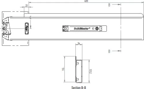 Hestal 801H 600mm spate stânga