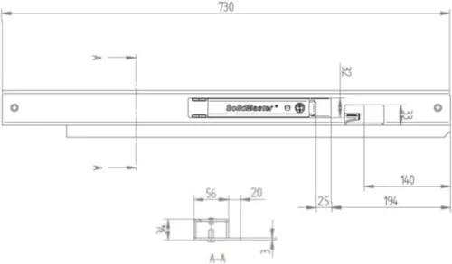 Hestal 802R 600mm dreapta față