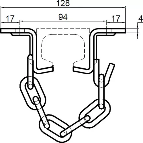 Suport de lanț pentru șină de carne