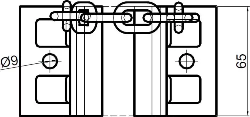 Suport de lanț pentru șină de carne
