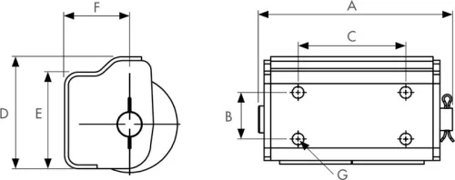 Bara de protecție cu role în carcasă metalică orizontală dublă