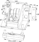 Suport pentru roata de rezervă cu troliu 150-220mm