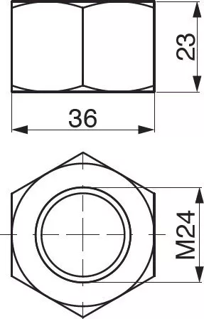 Piuliță cu colțar M24