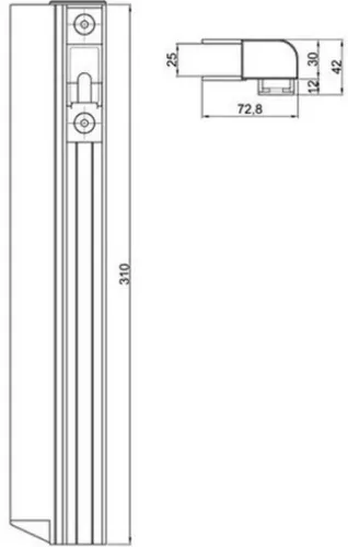 Încuietoare cu bolț 300 metalic contra stânga