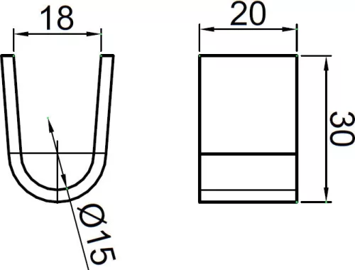 Buzunar sudabil pentru capacul de capăt din aluminiu