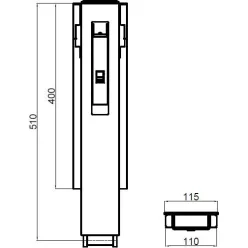 Cârlig pentru încuietoare cu știft central 400