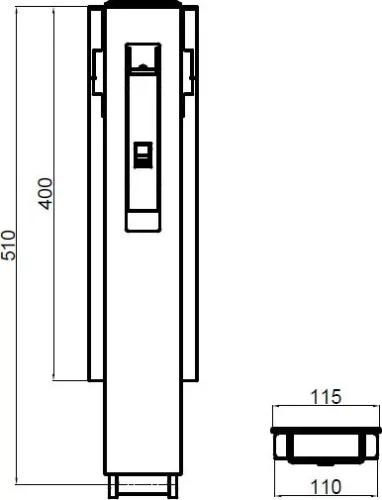 Cârlig pentru încuietoare cu știft central 400