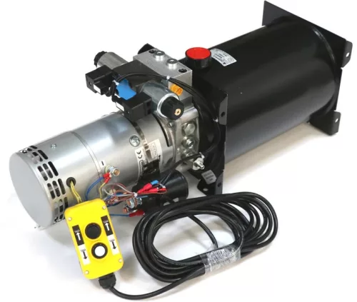 Alimentare hidraulică cu supapă cu trei poziții 12V/2500W Rezervor metalic de 10l