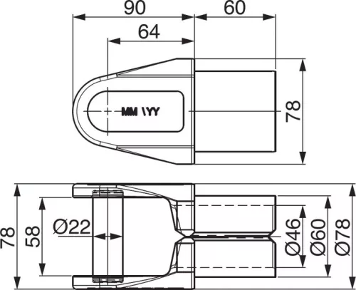 Furcă basculantă ?22 5t