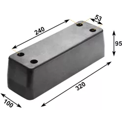 Bare de protecție din cauciuc 320 x 100 x 95 Krone