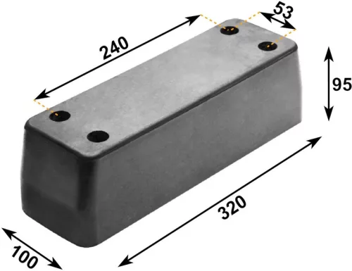 Bare de protecție din cauciuc 320 x 100 x 95 Krone