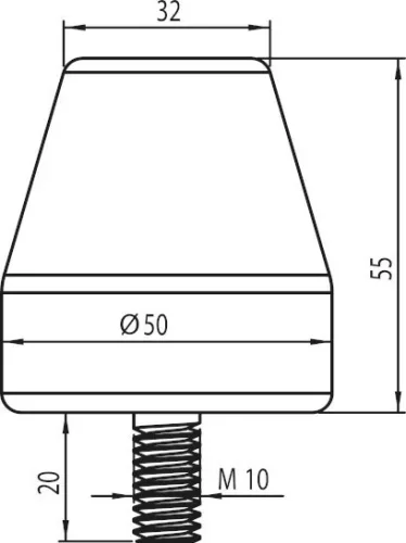 Cauciuc de impact conic 50 X 55