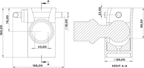 Set de cupe 76mm 24t stânga