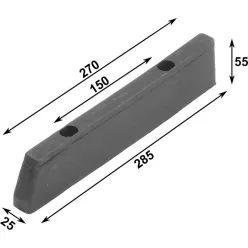 Bare de protecție din cauciuc 285 x 25 x 55 Krone 2 găuri