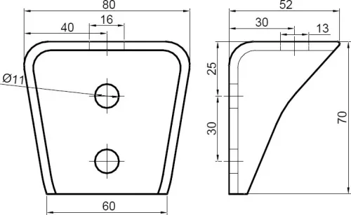 Suport de montare pentru garda de noroi