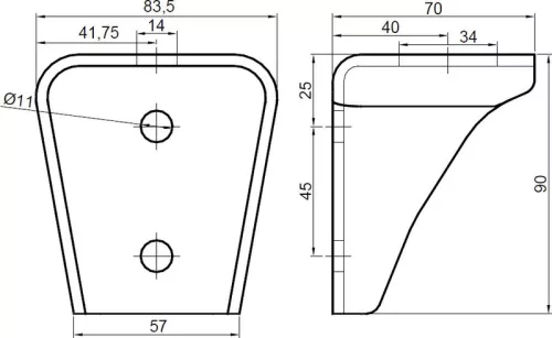 Suport de montare pentru garda de noroi
