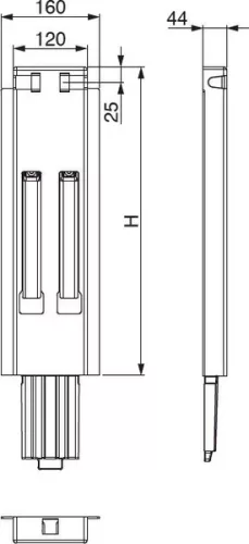 Racord de montaj din bronz 800 30mm centru