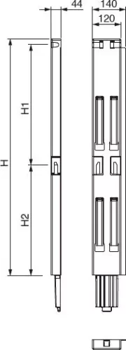 Billet clemă 1000 30mm spate dreapta