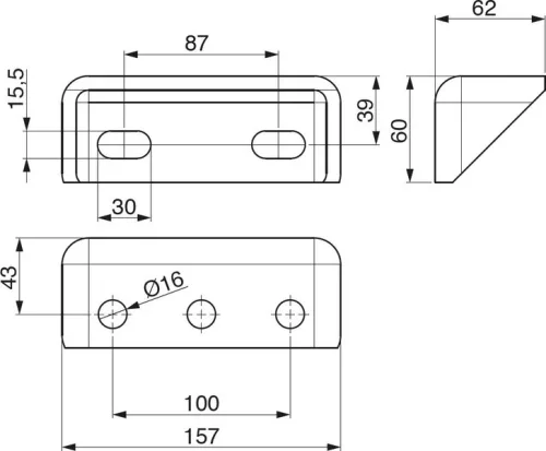 Suport de montare a suspensiei MAN HD 3 cu găuri