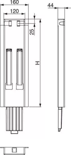 Racord de billet 600 30mm centru