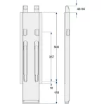 Sine laterale platformă 500 mm pentru pereți laterali