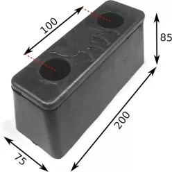   Bare de protecție din cauciuc 200 x 75 x 85 Wielton 2 găuri