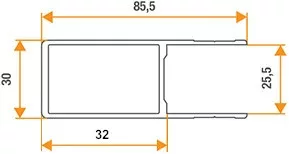 Bolț de blocare 400mm contra furcii "Elegant" stânga