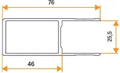 Blocaj 400mm simplu "Elegant" stânga