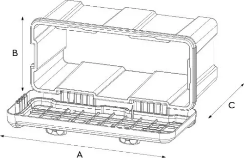 Cutie de scule BLACKIT 550 x 250 x 295