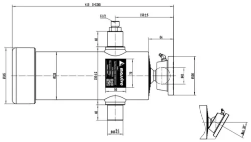 Kit hidraulic 2KW / 1245mm / 8t