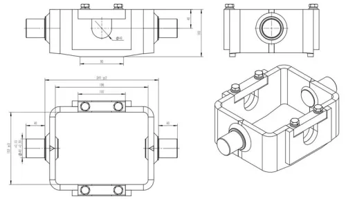 Kit hidraulic 2KW / 1245mm / 8t