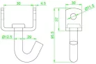 Cârlig pivotant 35mm pentru clichet 3t
