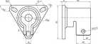 Soclu pentru tubul Mudguard 42mm