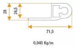 Set de balamale din aluminiu 2600-2700mm