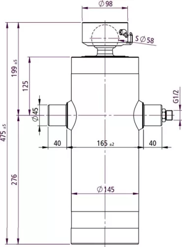 Munkahenger 475 / 1435 / 5tag / 9-17t