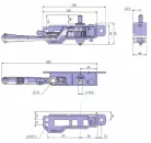 Tarpaulin tensionare clichet de tensionare pătrat spate stânga spate