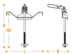 Fixarea roții de rezervă 255mm
