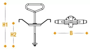 Fixarea roții de rezervă 255mm