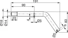 Bilă basculantă 60mm pentru robinet de apă 18/14mm