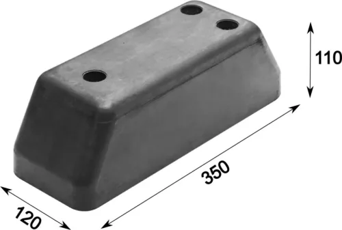 Bara de protecție din cauciuc 350 x 120 x 110 Krone 3 găuri