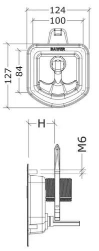 Încuietoare pentru cutia de scule INOX