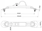 Suport Mudguard din oțel cu diametru reglabil de 42 mm