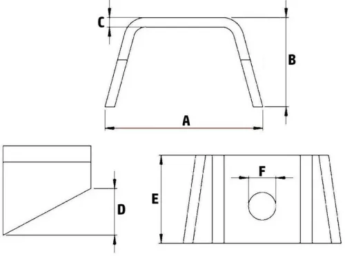 Suport de montare a apărătorilor de noroi 7mm