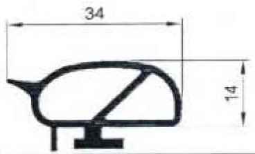 Garnitura de cauciuc a ușii din spate pentru ușa completă
