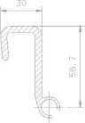 Profil de susținere pentru flanșe de noroi retractabile 3800/4200 mm