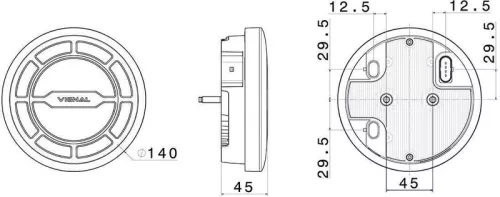 Lumină spate LED rotundă