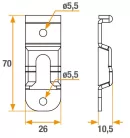 Buzunar de blocare pentru blocare "Elegant" cu nituri