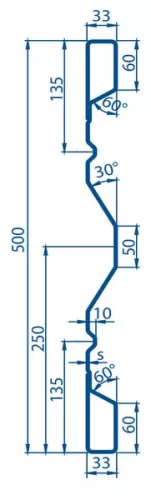 Profil din oțel 500 4400mm
