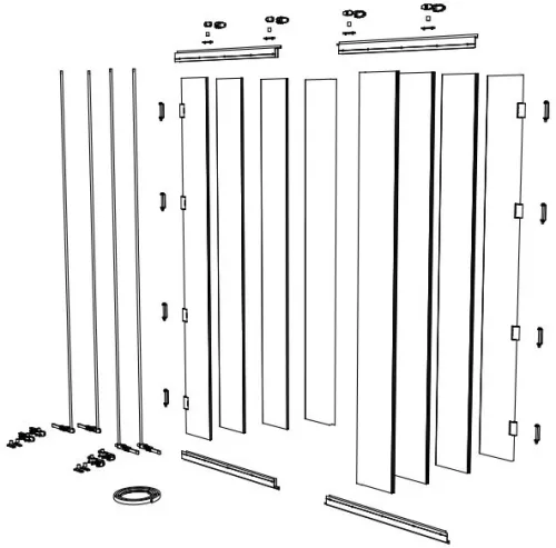 Ușă spate din aluminiu 2500-2600mm